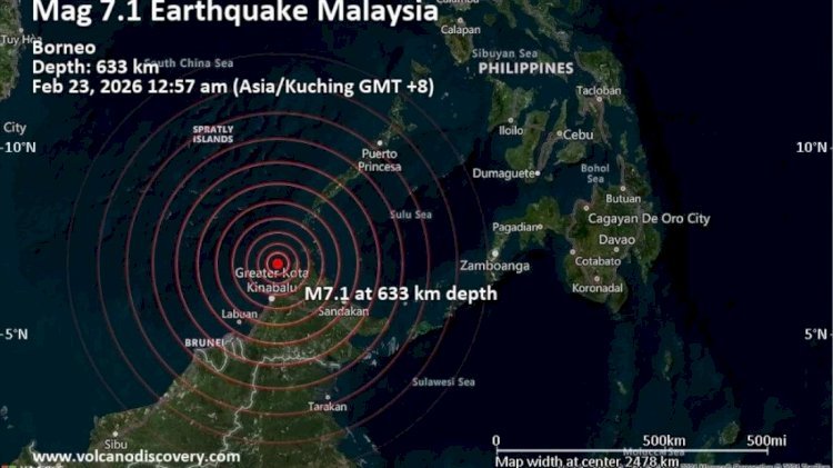 গভীর রাতে মালয়েশিয়ার সাবাহ উপকূলে ৭.১ মাত্রার ভূমিকম্প, সুনামির আশঙ্কা নেই