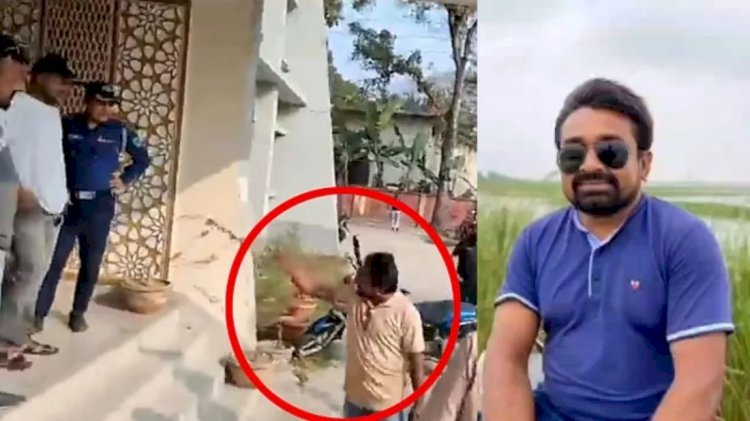 Jubo Dal Leader Threatens to Break Limbs, Demands 5 Lakh Taka in Front of Police OC