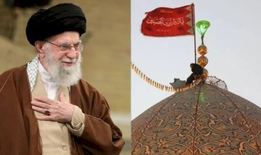 খামেনির নিহতের পর ইরানের মসজিদে লাল পতাকা