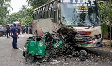 সিলেট-সুনামগঞ্জ মহাসড়কে ভয়াবহ সংঘর্ষ: ৫জন নিহত, আহত ৪