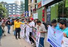 বিড়ালের প্রতি অমানবিক আচরণের প্রতিবাদে মানববন্ধন